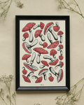 Amanita-explosie - Kunstprint
