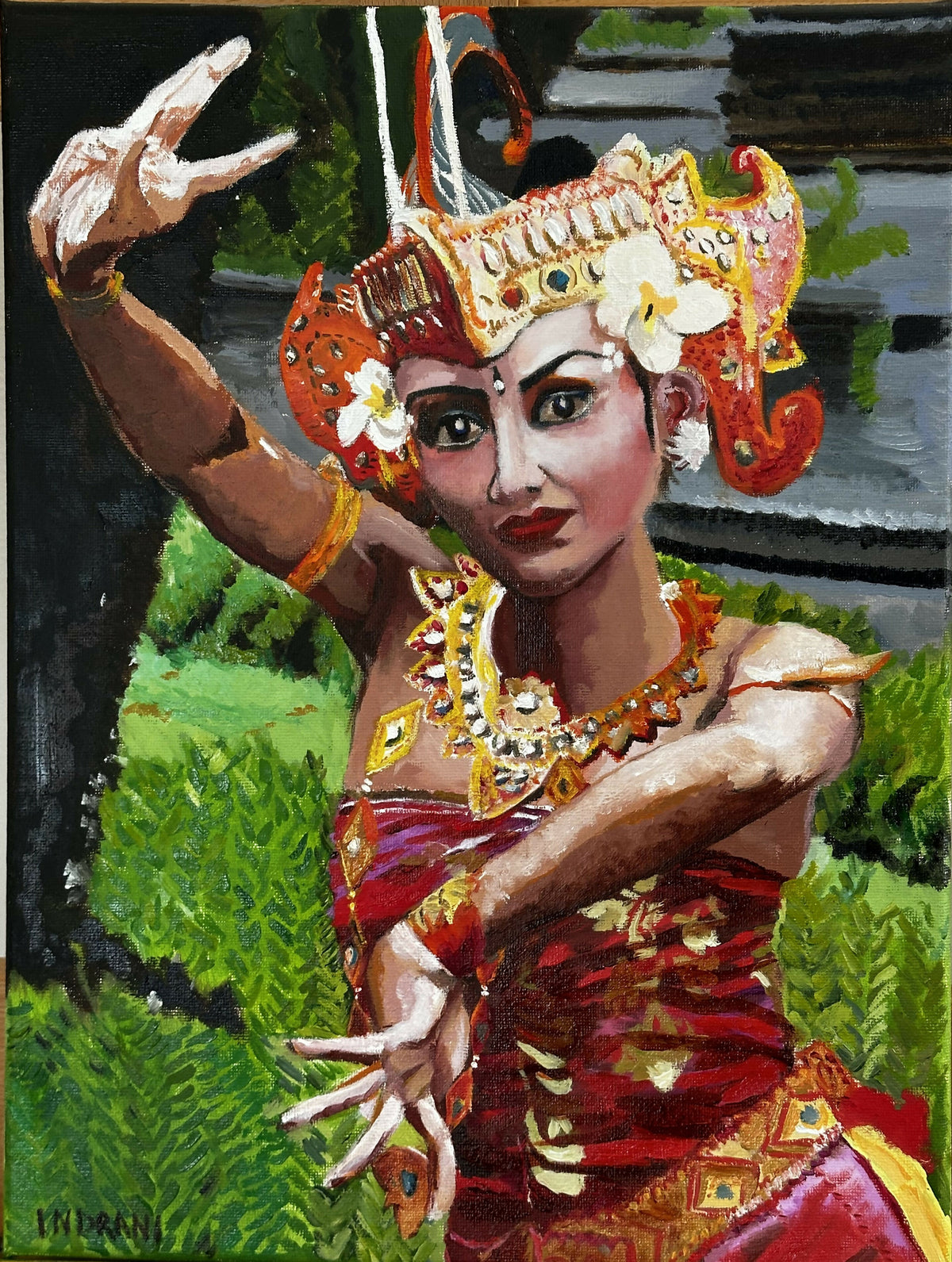 The Barong Dancer – A4 sized Fine Art Print
