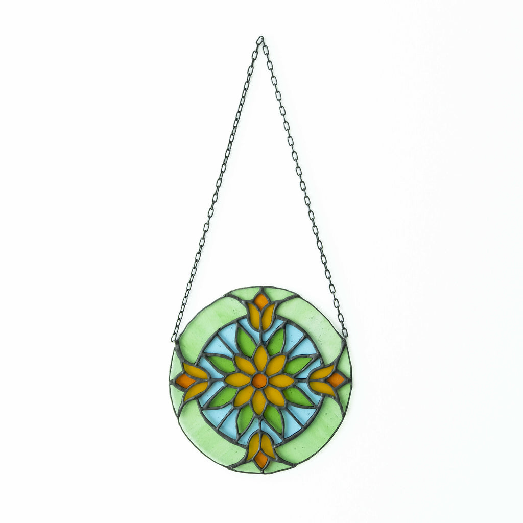 Glas in lood mandala bloem