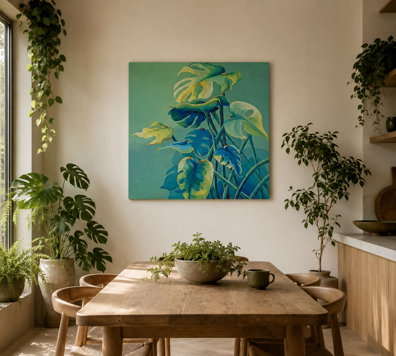 Groen Botanisch Schilderij